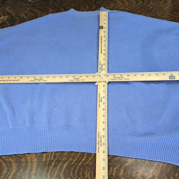 Free People Oversized Bohemian Easy Street Tunic Light Blue Crew Neck Sweater - Picture 11 of 11